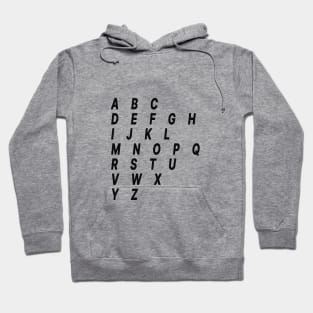 letters abc Hoodie